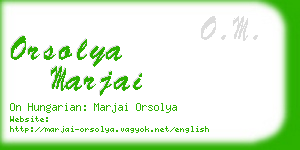 orsolya marjai business card